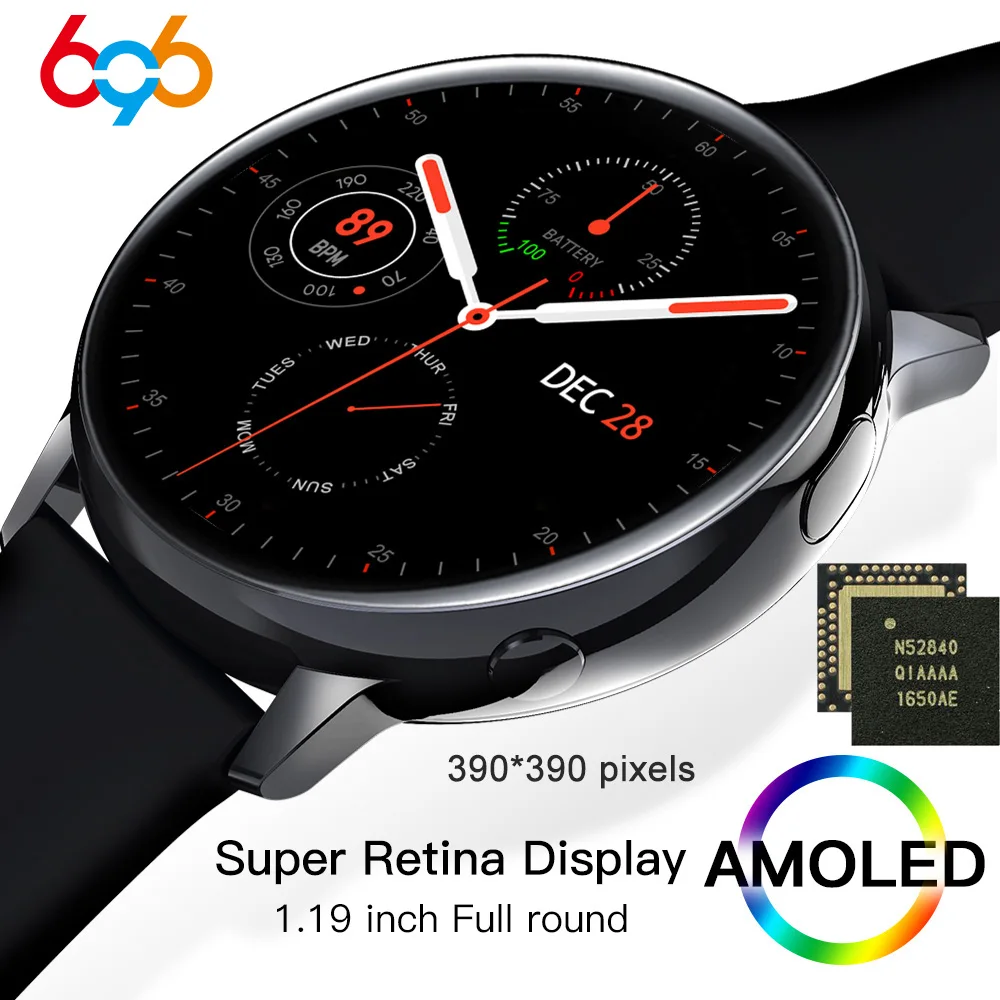 SG2 скандинавские nRF52840 Full Touch Amoled 390*390 HD экран Смарт-часы для мужчин и женщин IP68