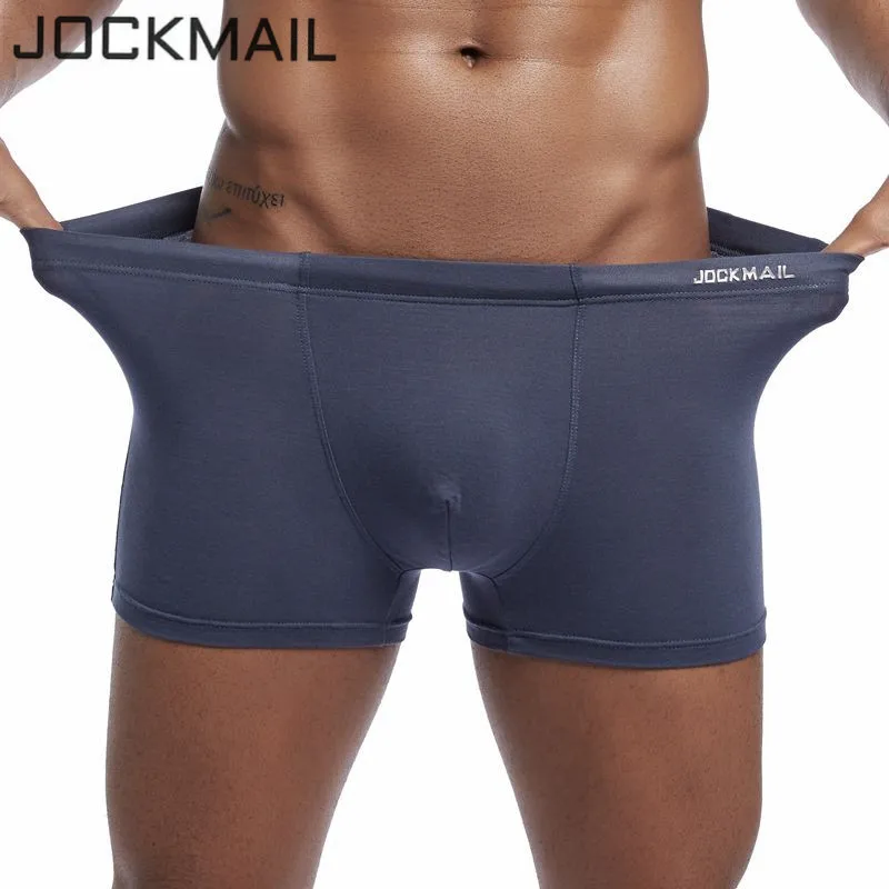 Мужские дышащие трусы JOCKMAIL Однотонные боксеры из модала сексуальное нижнее