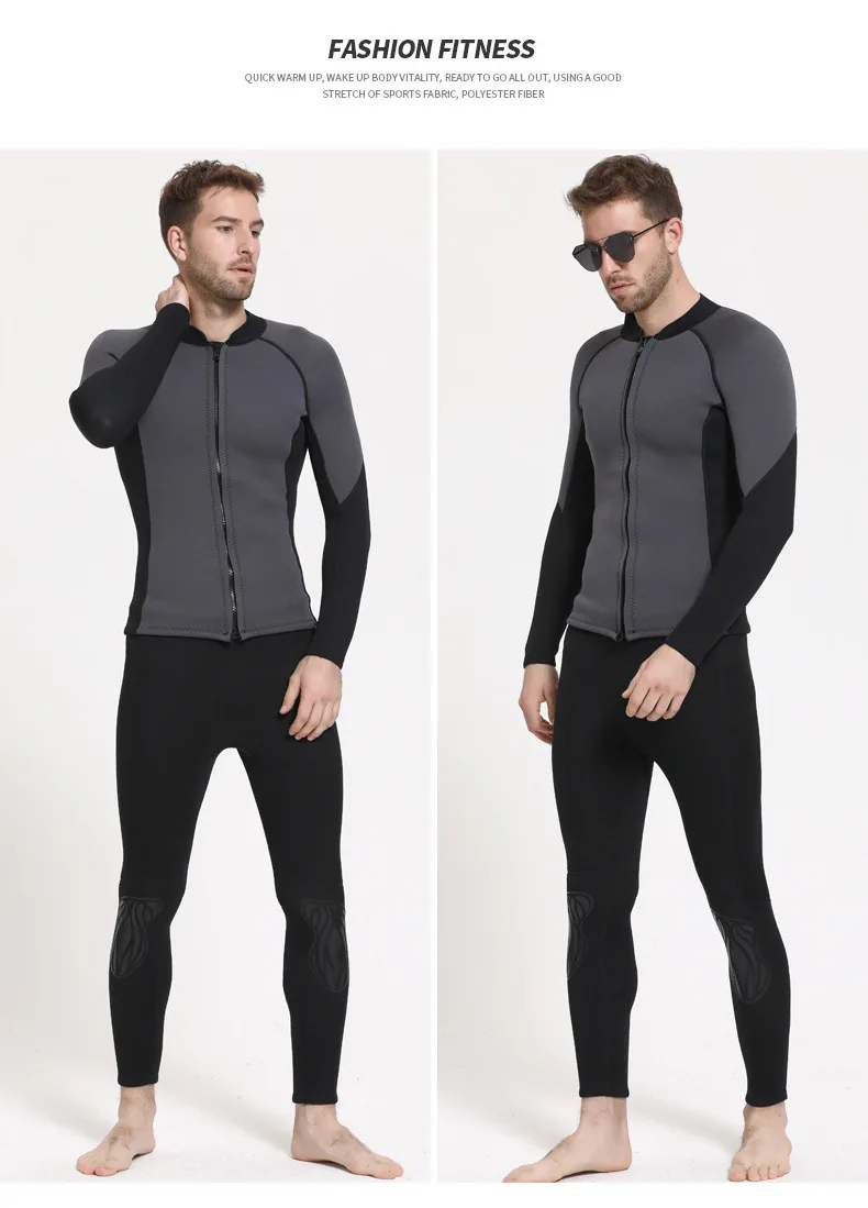 Sbart New Men's 3MM Thick Warm Diving Suit Men's Waterproof Mother Sun-resistant Snorkeling Diving Winter Swimming Suit