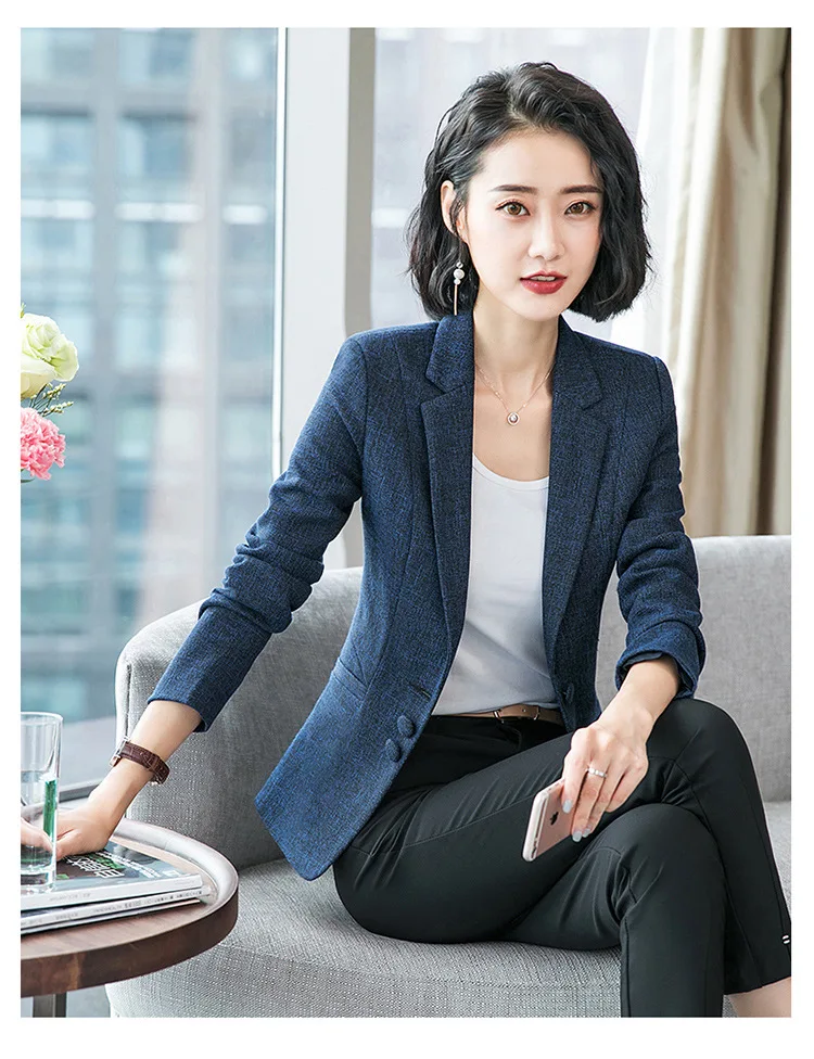 Spring And Autumn New Style Korean-style Short Slim Fit Small Suit Women's Versatile Graceful Long Sleeve Wear Jacket