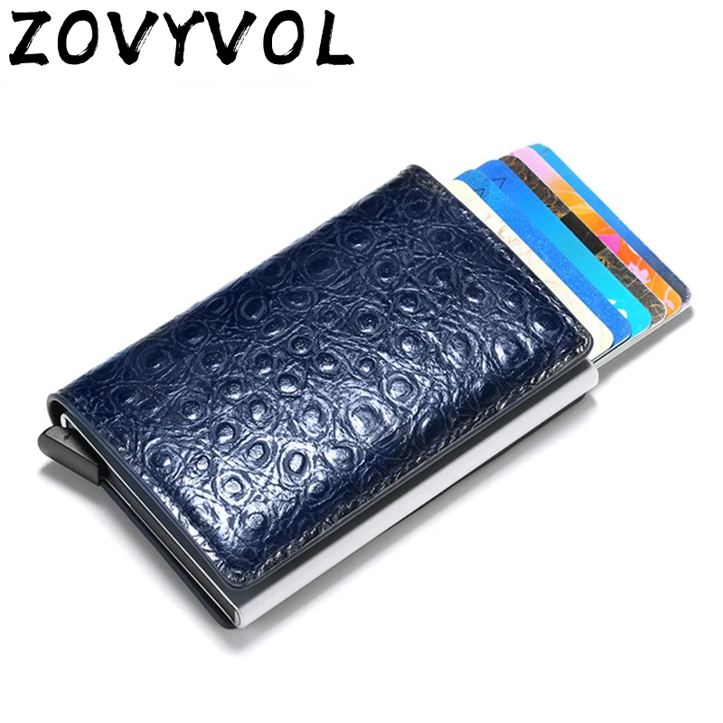 

ZOVYVOL Slim Card Holder Casual Protector Smart Card Case Metal RFID Aluminum BoxMen and Women Unisex ID Holder Wholsale
