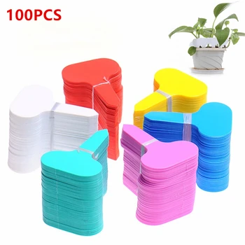 

NEW 100Pcs Garden Labels Gardening Plant Classification Sorting Sign Tag Ticket Plastic Writing Plate Board Plug In Card White