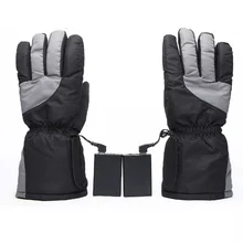 Теплые перчатки для рук 5V перезаряжаемый литиевый аккумулятор питание Водонепроницаемый Сноуборд Лыжный мотоцикл подогрев с подогревом USB черный