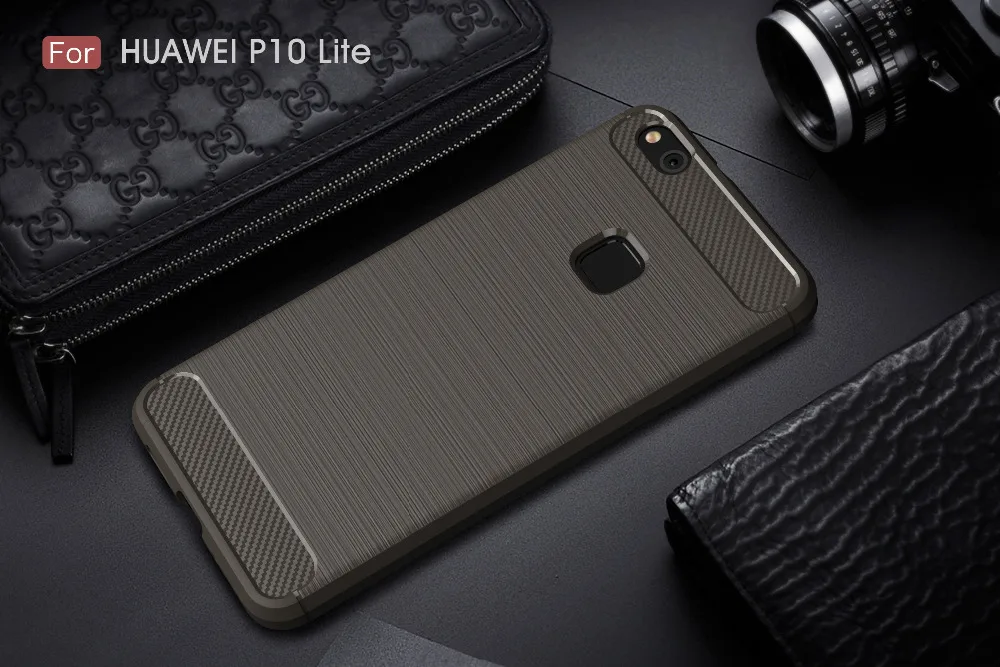 Чехол для huawei P10 Lite Etui силиконовый P10Lite Мягкий мобильный телефон из углеродного волокна матовый чехол huawei P10 чехол Fundas