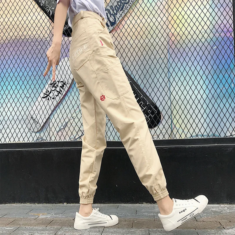 

Spring And Autumn Korean-style Pants Beam Leg Capri Pants Bib Overall Online Celebrity Trend Versatile Casual Pants Women's Loos