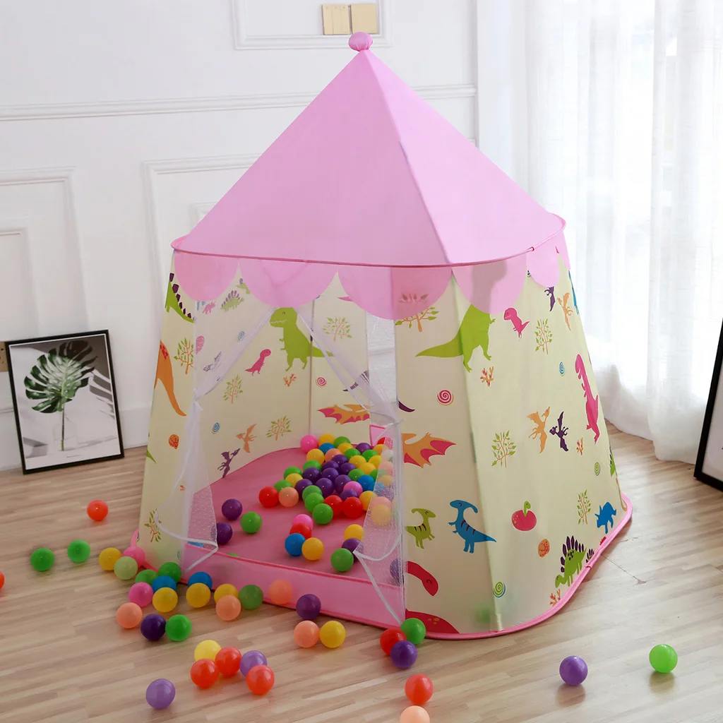 Kids Tent Ball Pool Tipi Tent Infant Children Games Play Tent House Teepee Ballenbak Fun Funny Playhouse Room Pink / Blue
