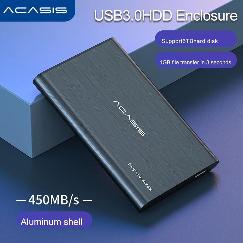 Acasis 2 5 дюймов SATA HDD чехол USB 3 0 жесткий диск Корпус для SSD Type C 1 внешний корпус