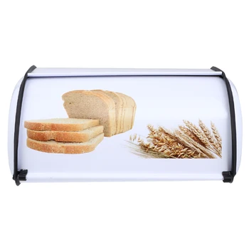

1Pc Metal Small Drum Bread Box Durable Storage Case Space-saving Storage Box