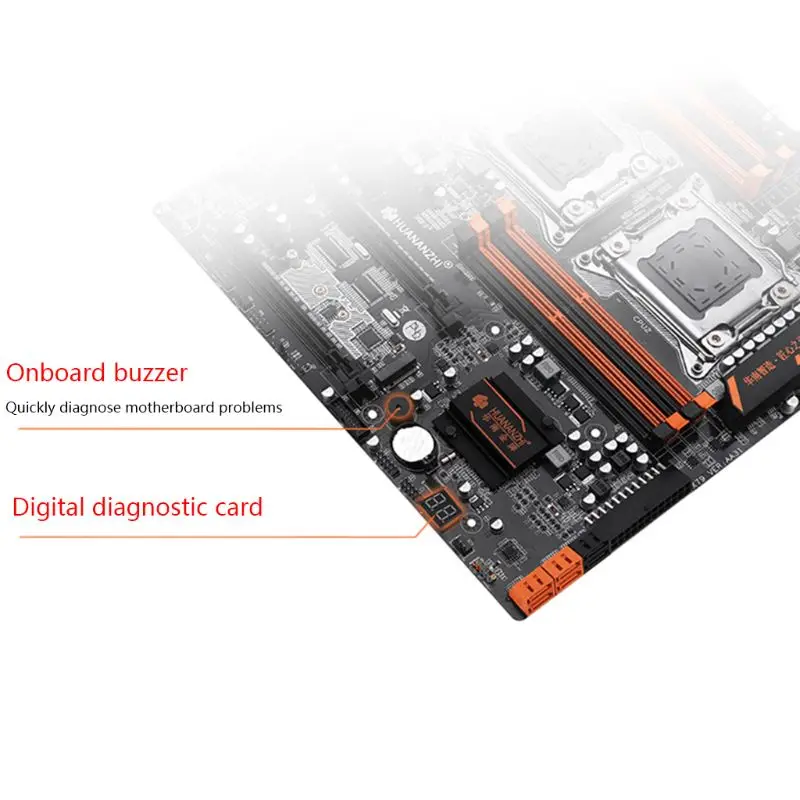 X79-8D Motherboard Dual CPU LGA 2011 E5 2689 2670 V2 8x32GB DDR3 1333/1600/1866MHz M.2 NVME SATA3 USB3.0 E-ATX