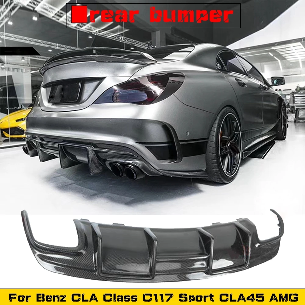 Задний бампер из углеродного волокна для Mercedes Benz CLA Class C117 W117 CLA200 CLA250 CLA260 CLA45