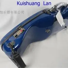 1pcs Rare model fiberglass blue colorl coded lock violin case 4/4