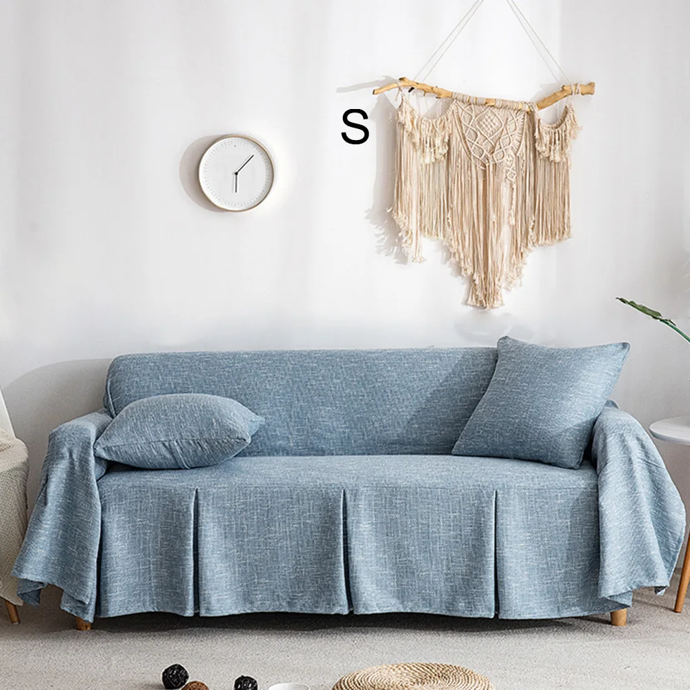 Sofa Cover Cotton Linen Sofa Towel Slipcover for Living Room Couch Cover Funda Sofa Protector 1/2/3/4 Seater