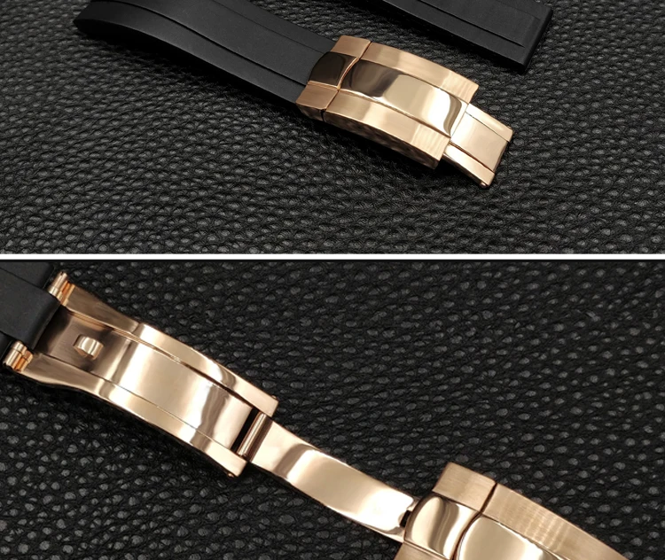 Automatic Mechanical Watch Men Top Luxury Brand Mens Watches Black Ceramic Outer Ring Gold Stainless Steel Silicone Watch CASENO