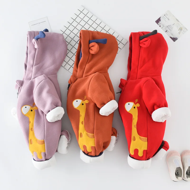 Детский комбинезон Dollplus хлопковый с длинным рукавом зима 2020 Одежда для