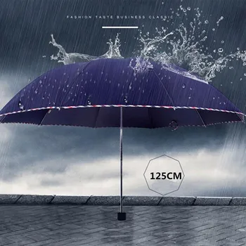 

Windproof Oversize Folding Umbrella Anti Rain Sunshade Women Men 10 Bone UV Resistance Business Umbrellas Men Gift Parasol
