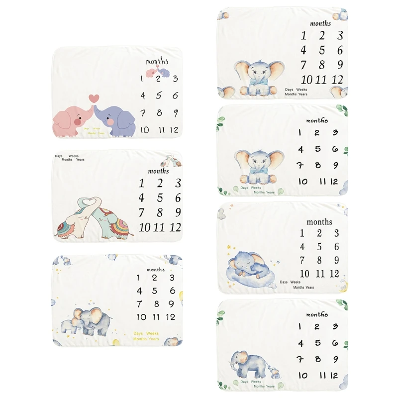 

Newborn Baby Milestone Blankets Photography Blanket Bathing Towels Flower Print Soft Blanket DIY Infant Photography Props