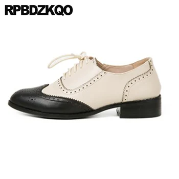 

china lace up brogue 10 chinese 11 genuine leather vintage women oxfords shoes round toe designer handmade runway large size