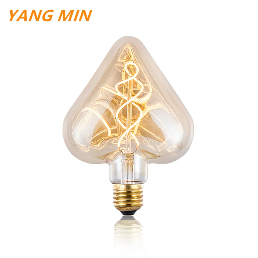 Free Shipping Vintage Edison Special-shaped Star Heart Awl Led Filament Bulb 4W E27 For Home and Commercial Decoration multifunction a3 student drawing and writing cushion exam special tool with scale pad desk mat decoration mouse pad