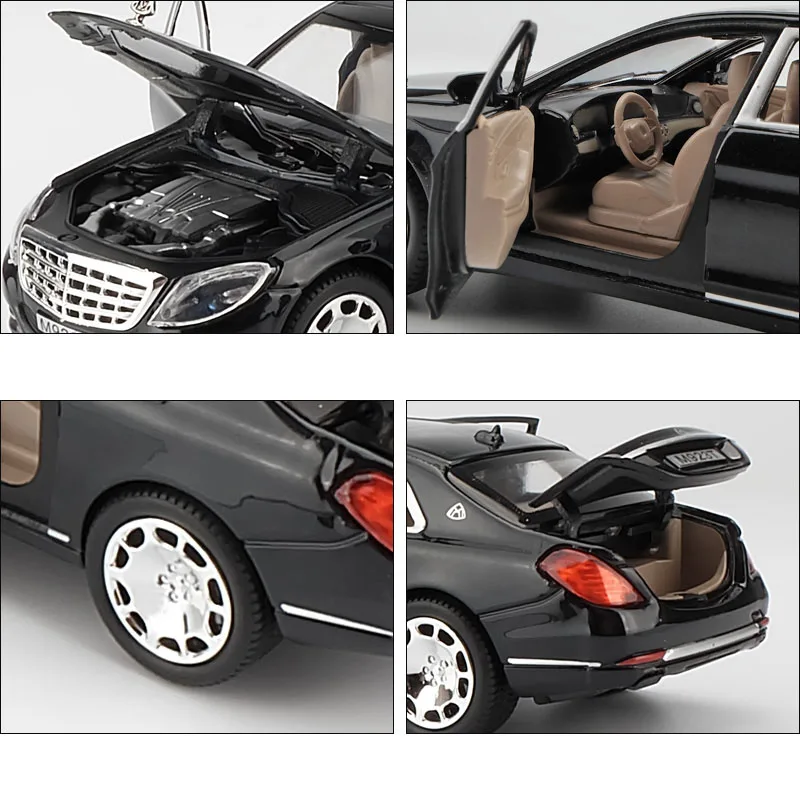 Колеса 1/24 Maybach S600 литые игрушечные машинки сплав металлические модели автомобилей мини-игрушки mercedes track мальчики подарки для детей