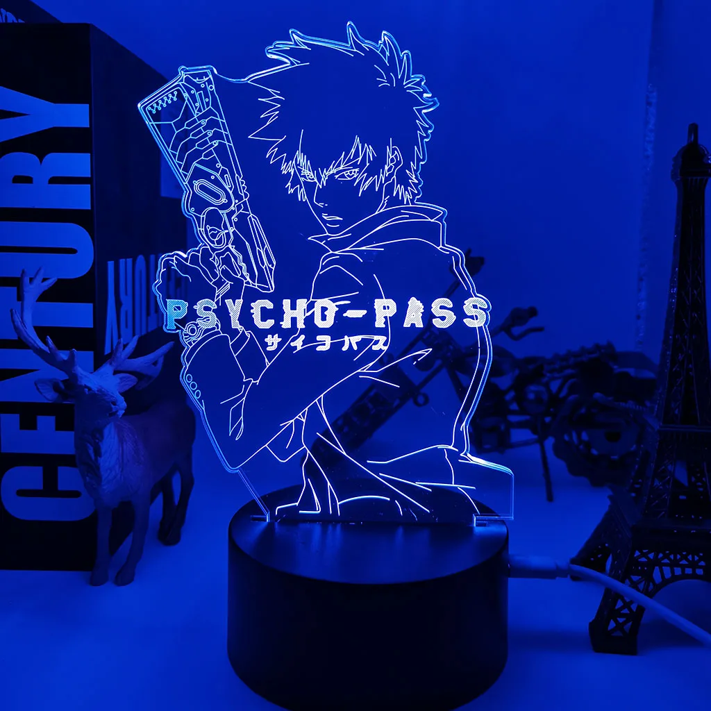 holiday nights of lights Manga Psycho Pass Led Lamp for Child Bedroom Decoration Night Light Birthday Gift Room Table Acrylic Anime 3d Light Psycho Pass portable night light