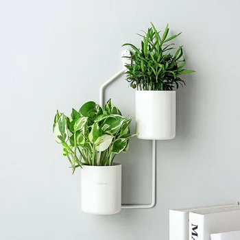 

Vertical Wall Planters Flower Pot, Iron Wall Vase Hanging Hydroponic Plant Home Living Room Office Decoration Gift