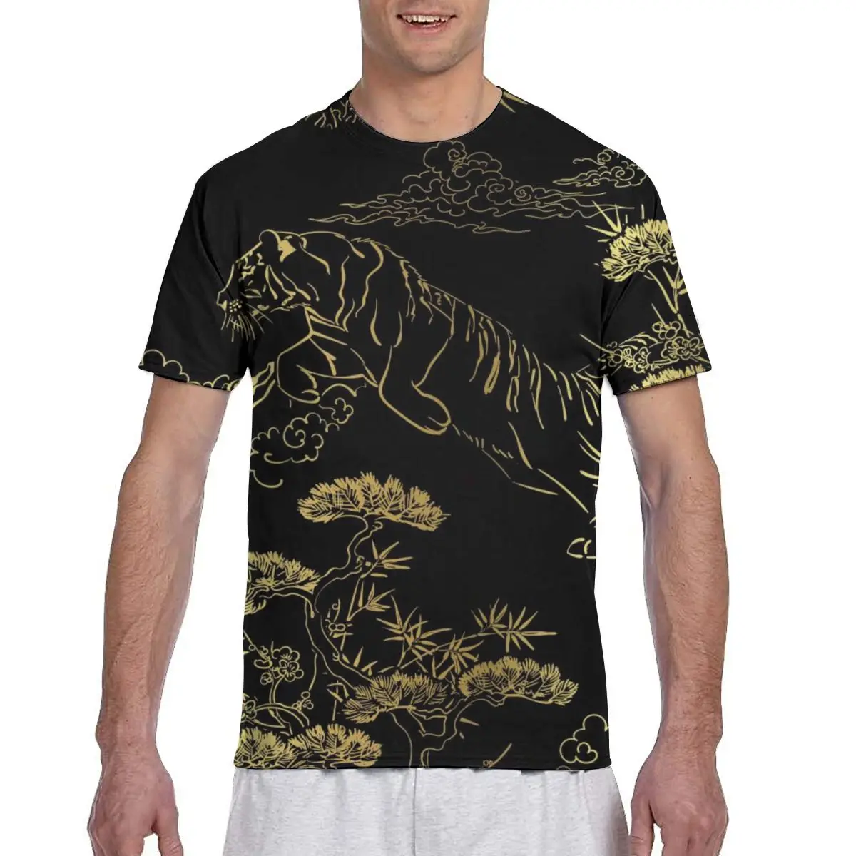 gold tiger shirt
