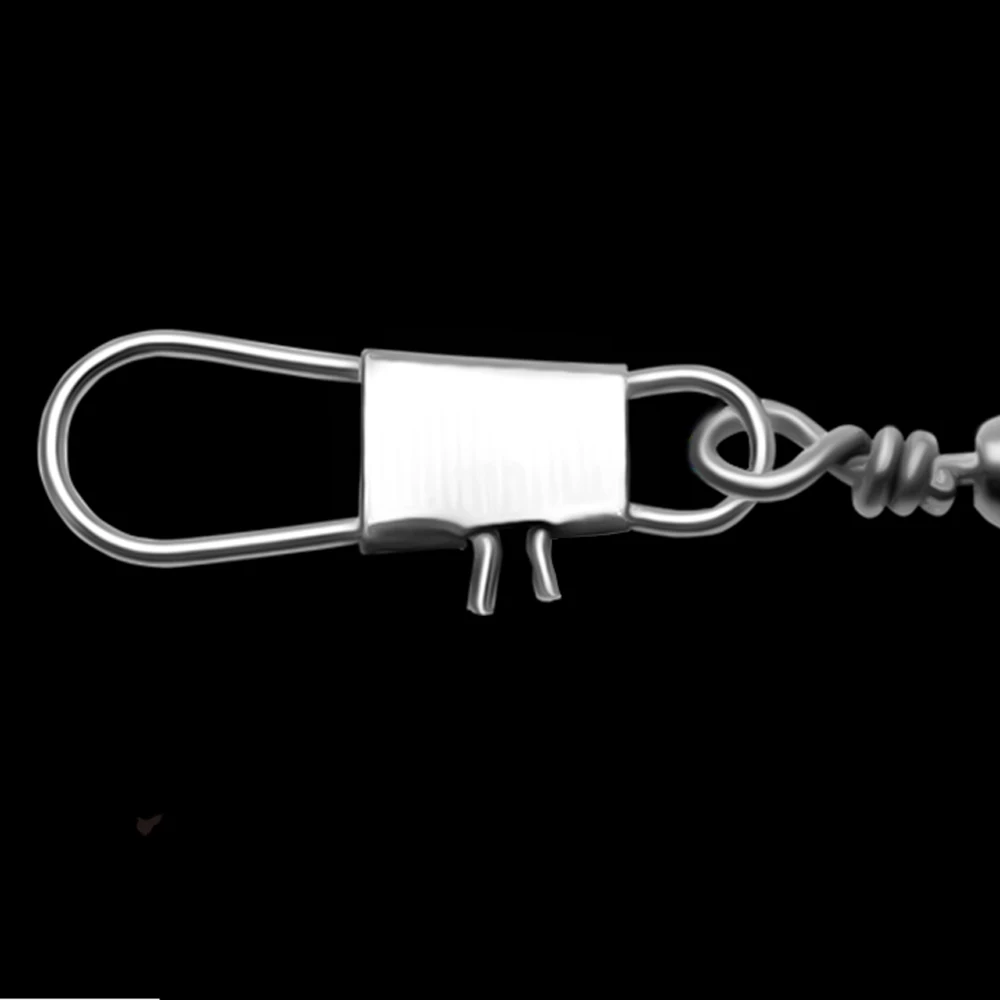 Interlock Snap Pin Ball Bearing Swivel Fishing Connector 100pcs