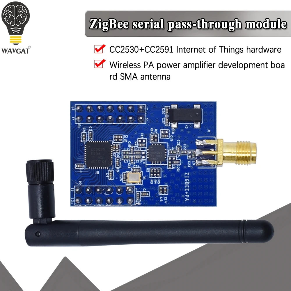 ZigBee Преобразование Последовательный порт TTL uart беспроводной модуль PA CC2530 + CC2591
