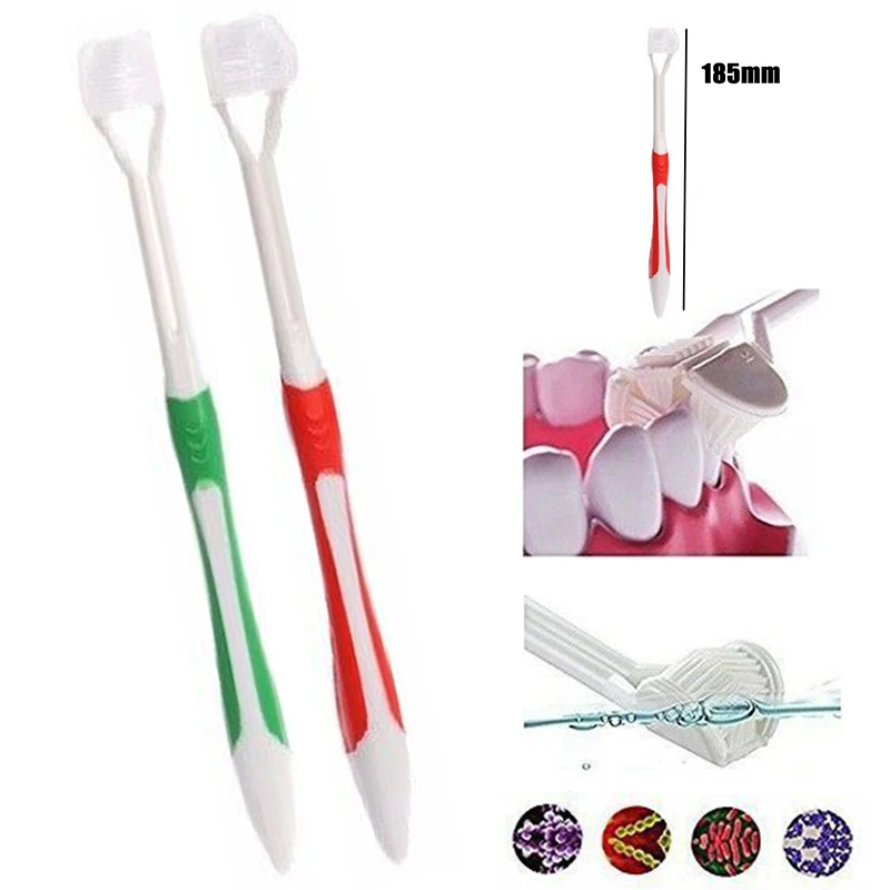 Soft Toothbrush Comfortable Portable Child's Triple 3 Sided Head Toothbrush For Special Autism Overly Sensitive Child