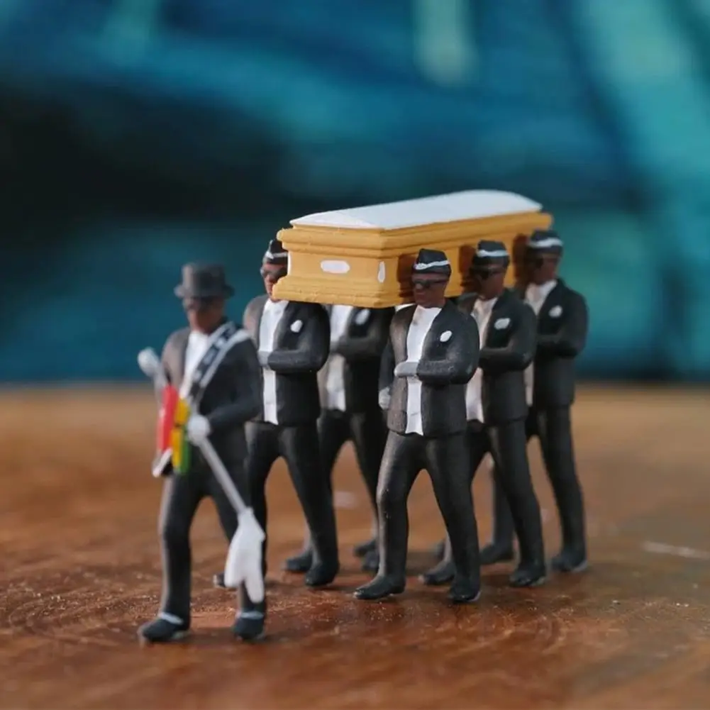 Cosplay Ghana Dancing Pallbearers Coffin Dance Figure Action Funeral Team Display Funny Accessories Garage Kit Toys | Игрушки и хобби