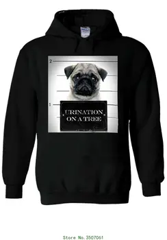 

Criminal Guilty Pug Dog Urination Hoodie Sweatshirt Jumper Men Women Unisex 1982 winter summer coat streetwear gym jogger
