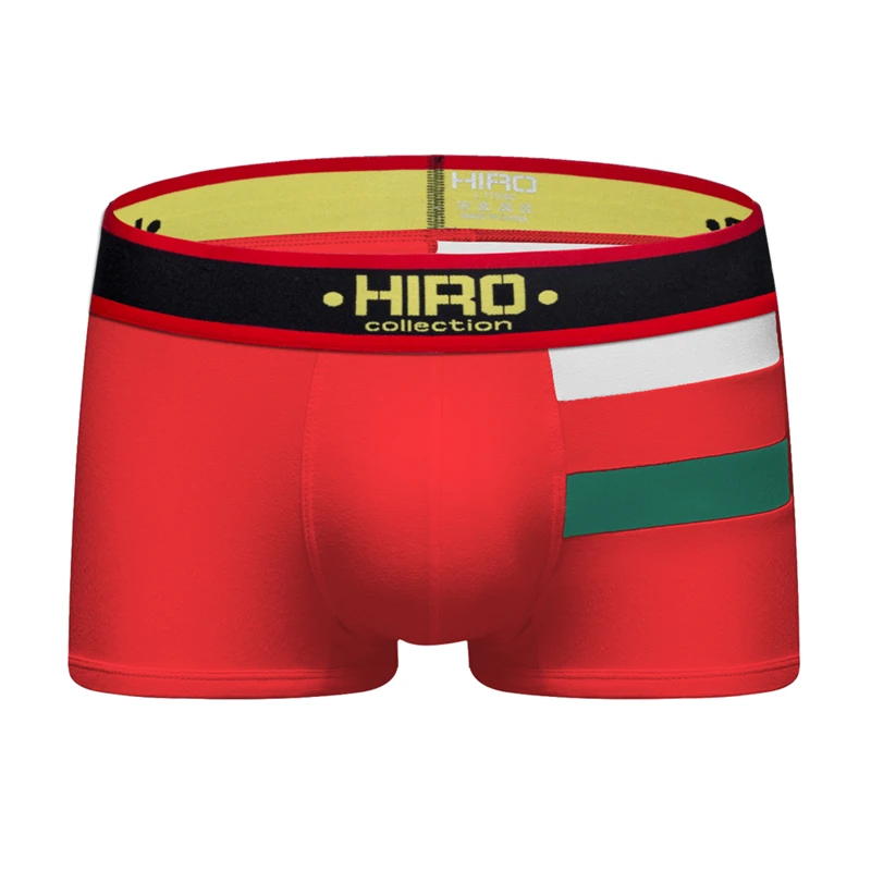 Модный бренд HIRO, сексуальное мужское нижнее белье, боксеры, хлопок, Cueca, Гей Нижнее белье, мужские выпуклые трусы, боксеры, шорты, Прямая поставка - Цвет: G06Red
