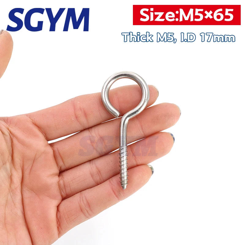 20 Pieces M3/M4/M5 Stainless Steel Eye Screws Hooks Self-tapping Screws  Hooks Ring Metal Cup Hooks Screw-in Hanger - AliExpress