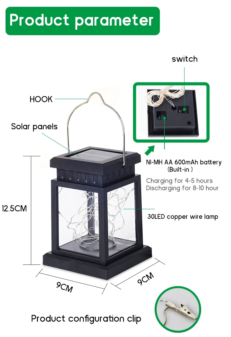 solar lights lantern solar yard decorations solar led light outdoor waterproof solar light garden outdoor hanging decor