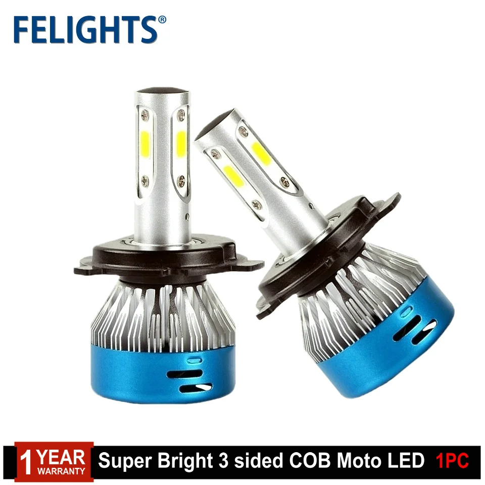 

FELIGHTS super luces led h4 MOTOLED 12V M3max 40w 4000LM Motorcycle led headlights replacement for H4 LED bulbs