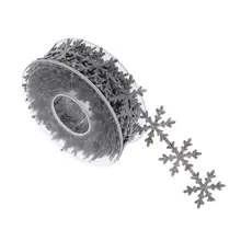 ^^Best Offers 5M Durable Christmas Snowflake Ribbon Trim DIY Packaging Party Decorative Chain Rope Easy To Use ^^Best Offers 5M Durable Christmas Snowflake Ribbon Trim DIY Packaging Party Decorative Chain Rope Easy To Use