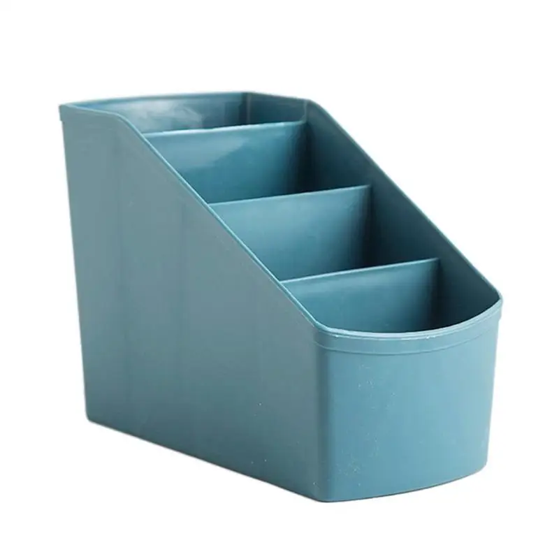 4 слоя Пластиковые кисти для макияжа коробка для хранения держатель Косметическая ручка для бровей Pensil контейнер держатель макияж инструменты - Handle Color: Синий