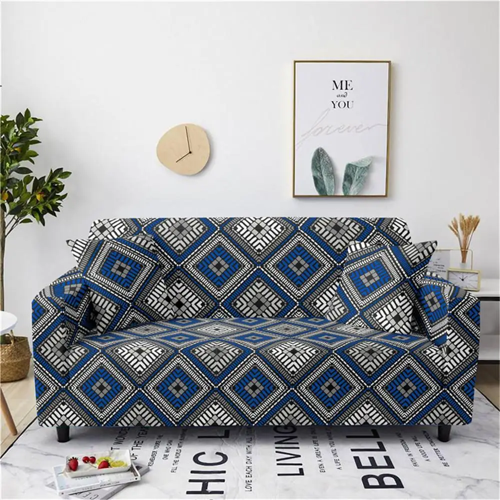 ZEIMON чехол для дивана с геометрическим узором, чехол для дивана, чехол для мебели для гостиной, защитное кресло, кушетки, богемное полотенце для дивана - Цвет: SF013-19