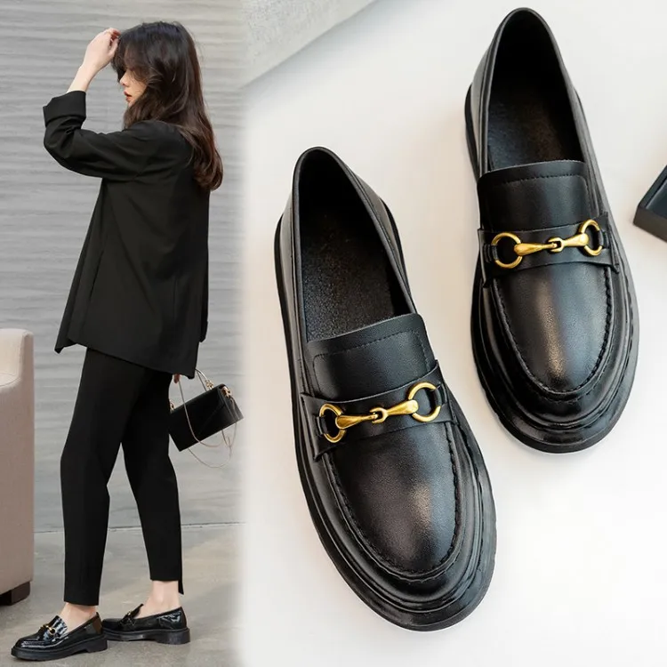 

Run the Amount of Support Activity! British-Style Small Leather Shoes Pq1-2k Star Celebrity Style Single Shoes Comfortable Slip-