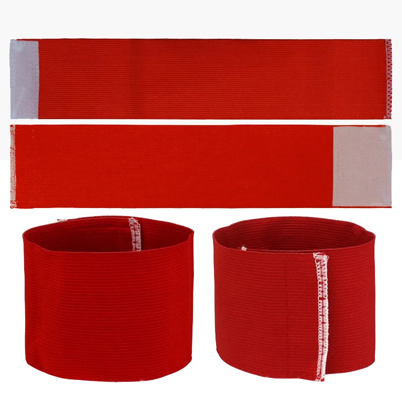 red 10pcs Adult&Kid Size 12Colors DIY Captain Armband Soccer Customize Sports Adjustable Player Bands Captain Armband DIY Avaliable - Цвет: red