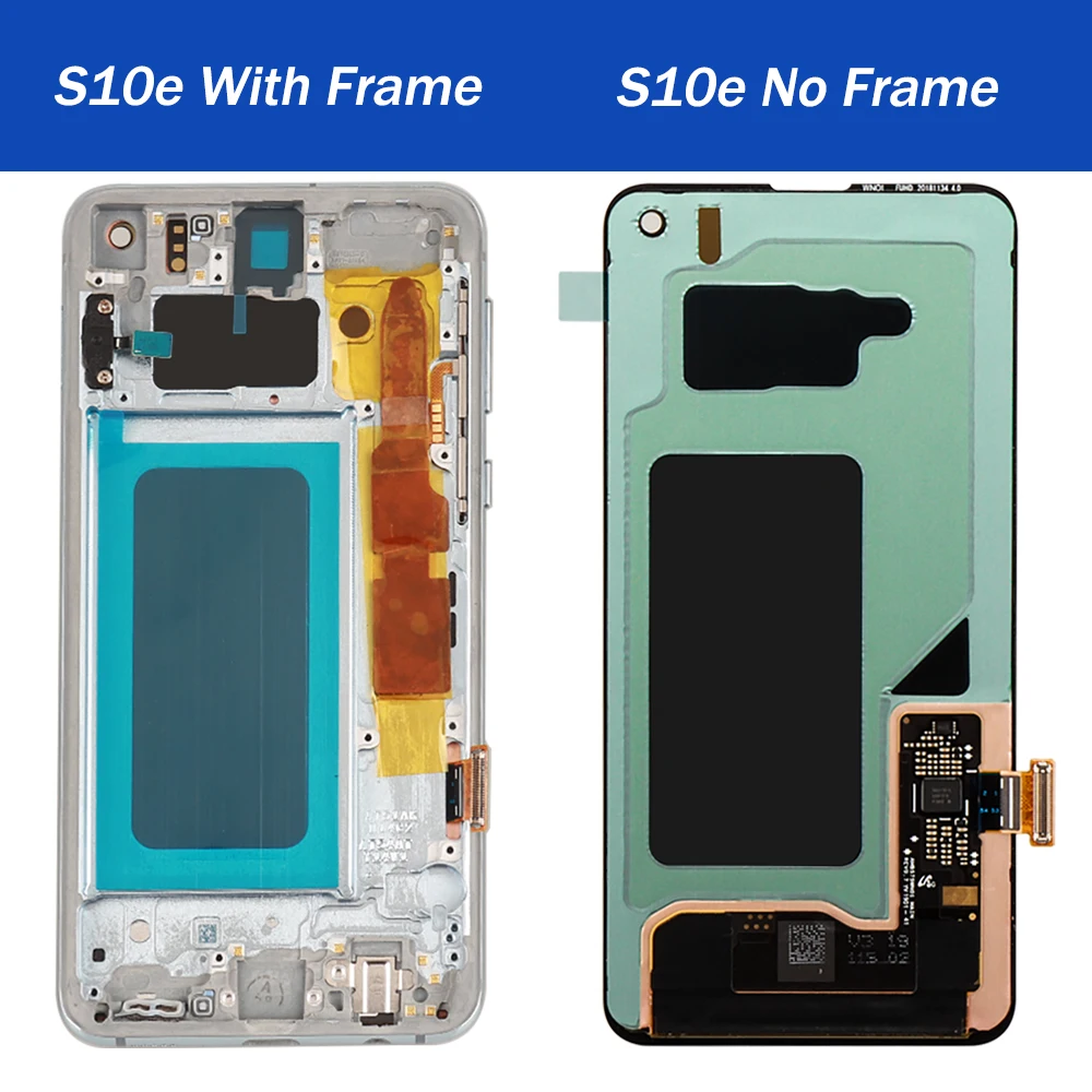 Оригинальный Новый ЖК дисплей S10 + для SAMSUNG Galaxy S10e Plus Super AMOLED с рамкой сенсорный