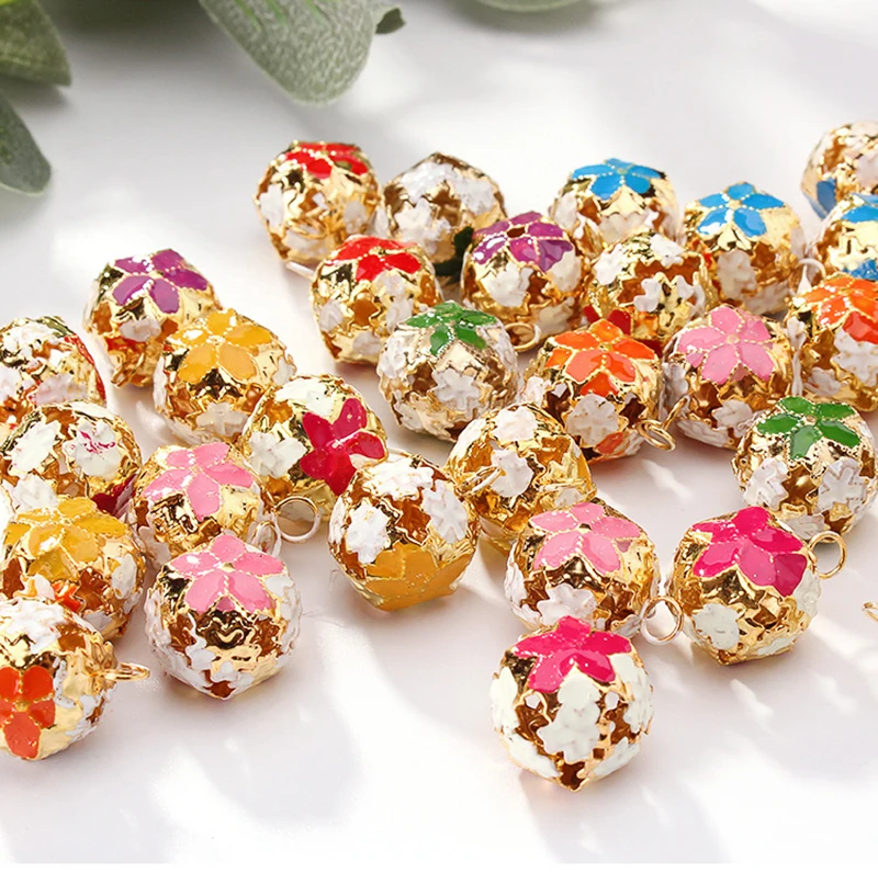 Cloisonne фарфор цвет Колокольчик в форме животного фестиваль Рождественская елка свободные бусины украшения «сделай сам» Ремесло АКСЕССУАРЫ