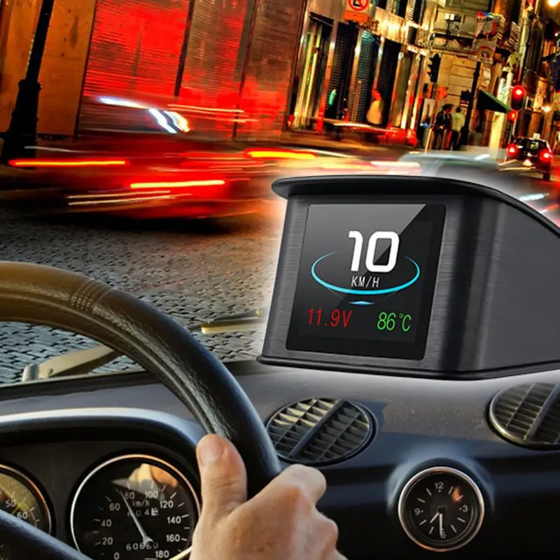 Автомобильный HUD универсальный дисплей OBD скорость метр цифровой проектор скорости лобовое стекло проекция с сверхскоростным транспортным средством