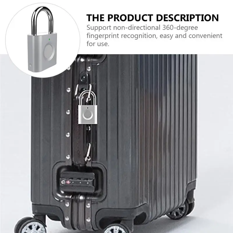 1pc Fingerprint Padlock USB 
