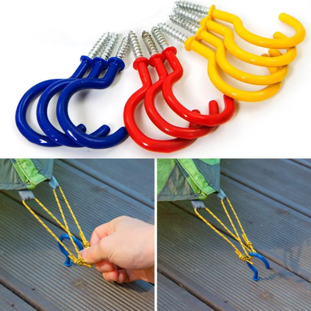10Pcs Practical Deck Nail Hook Design Convenient Iron Outdoor Camping Setscrew for Tent camping accesorios hiking accessories | Спорт и