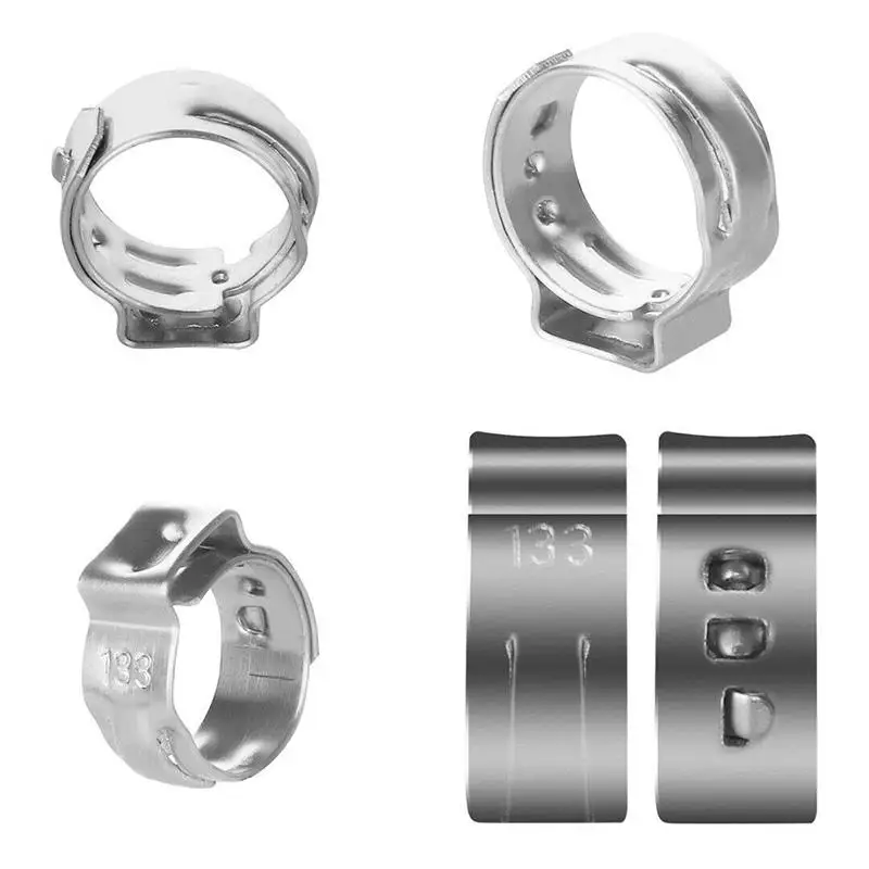 180 шт./компл. серебро хомуты из высокое качество Нержавеющая сталь регулируемые зажимы для Применение с закрытыми пальцами высокого давления авто Запчасти