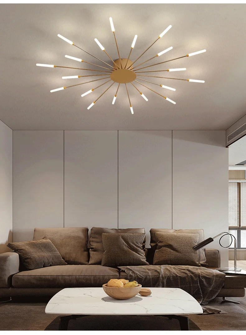 led behind tv Nordic Ceiling Lamp Modern Minimalist Creative LED Lighting Living Room Bedroom Dining Study Home Decor Starry Art Chandelier led lights behind tv