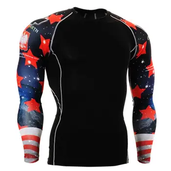 

Cycling Men T-Shirts Male mma T-shirts Long Sleeve tshirt Male Fitness Compression Shirt