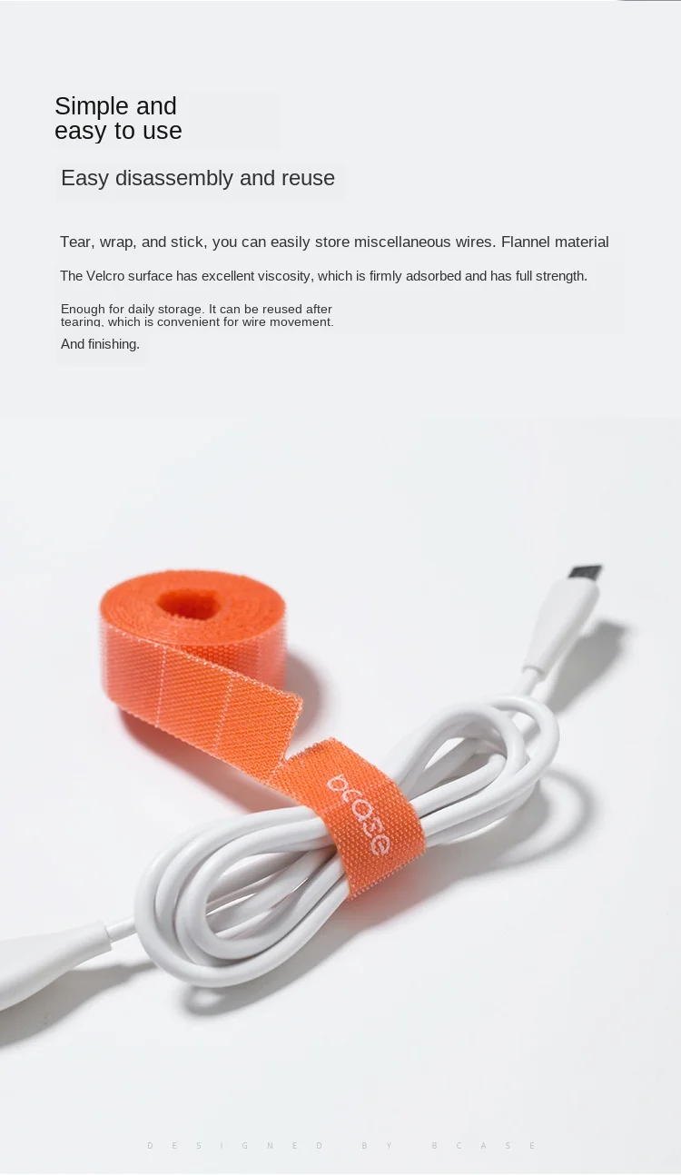 Bcase Tearable Velcro наушники кабель для хранения данных зарядный кабель Галстуки компьютерный луч набор провода обмотки шнур менеджер