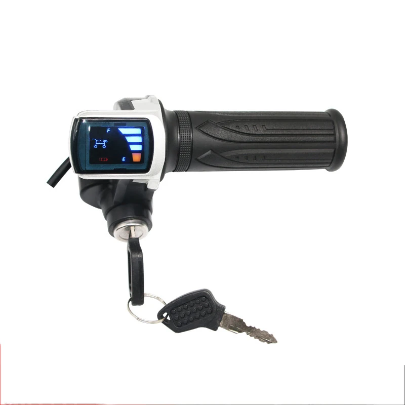 Cheap 24V 36V 48V ebike twist throttle with LCD battery display and key lock for e-bike electric scooter accelerator 4 Cheap 24V 36V 48V ebike twist throttle with LCD battery display and key lock for e-bike electric scooter accelerator 4